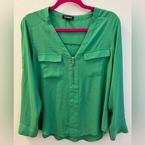 Express Vibrant Green Blouse